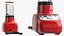Red Blender with Glass Jar 3D