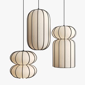 3D model Pendant lamp Kanso A  C  F by Length Breadth Height