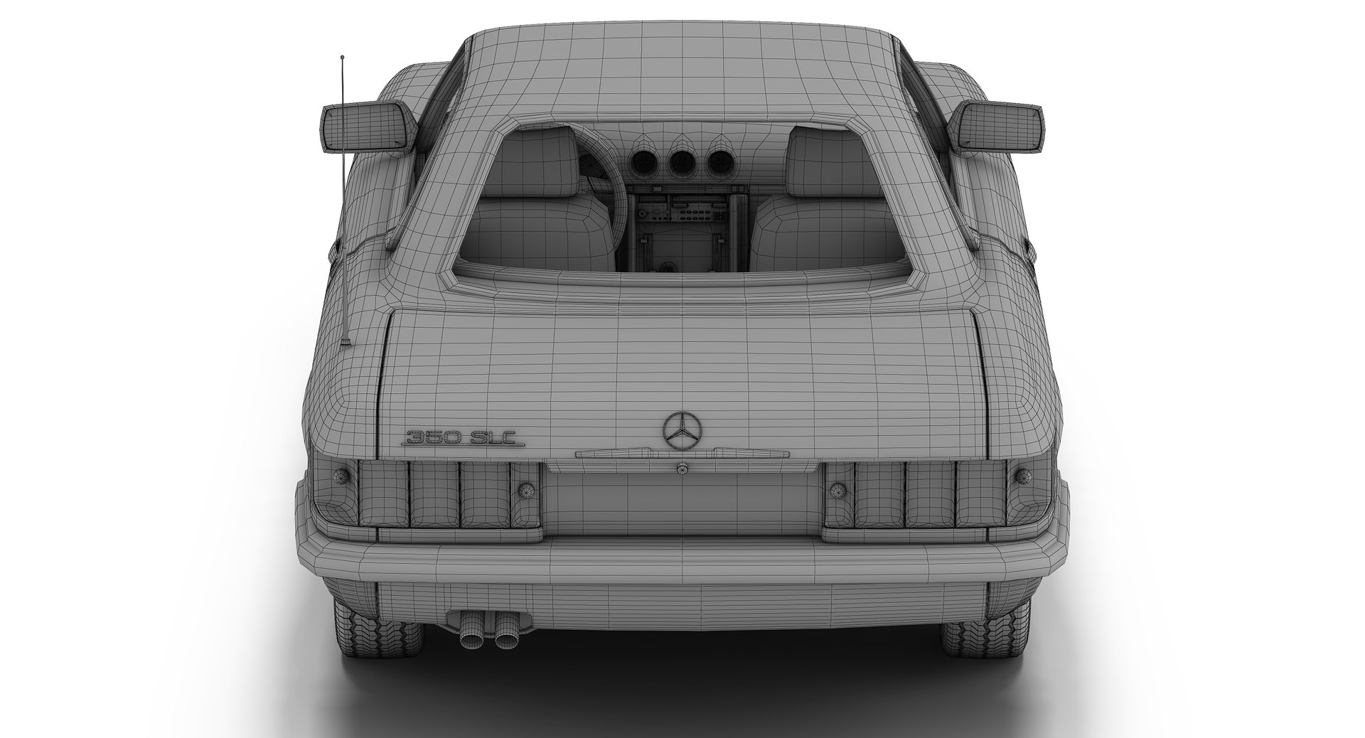 mercedes-benz 350sl coupe 3d model