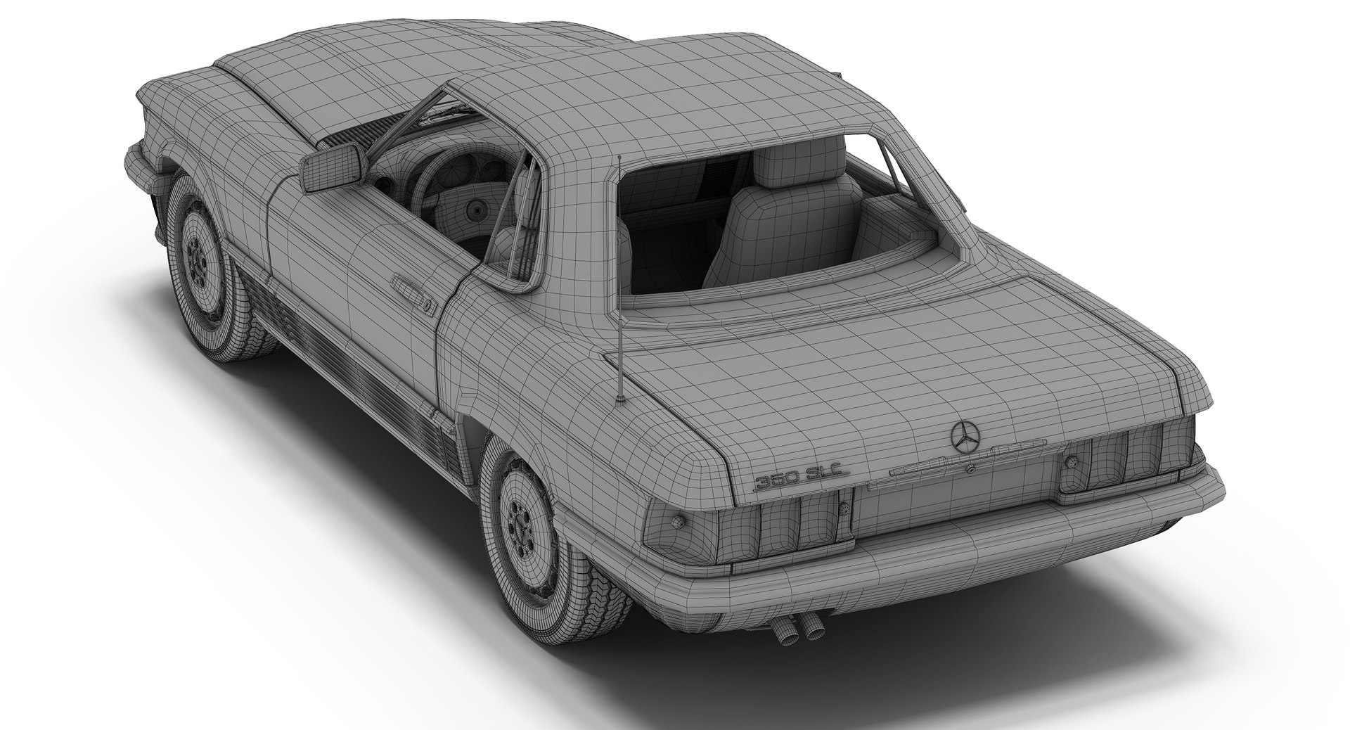 mercedes-benz 350sl coupe 3d model