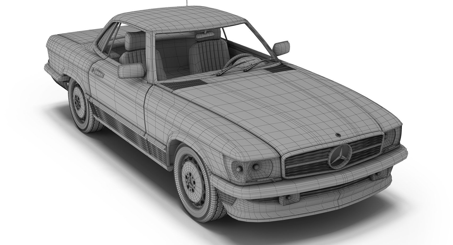 mercedes-benz 350sl coupe 3d model