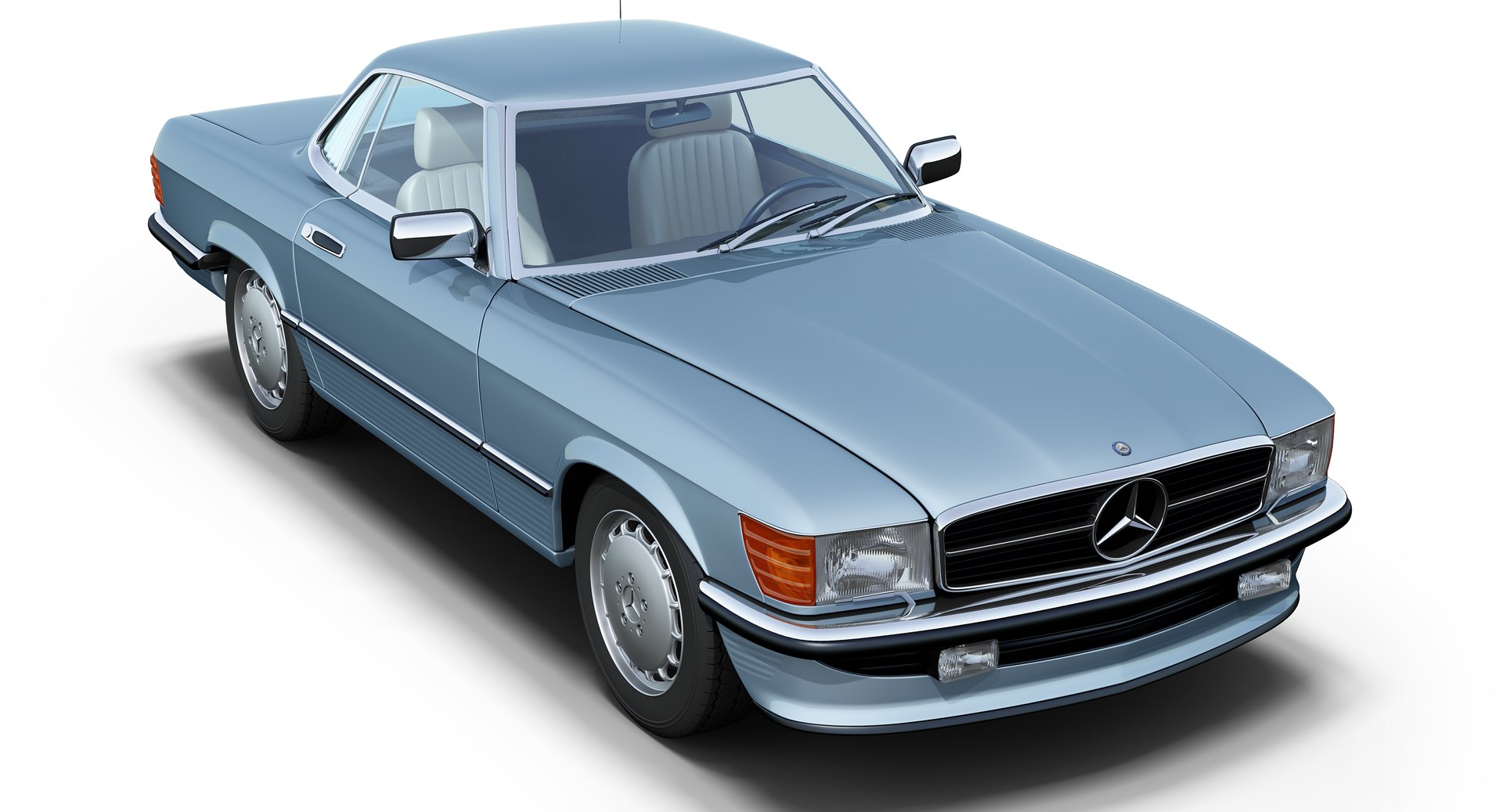 mercedes-benz 350sl coupe 3d model