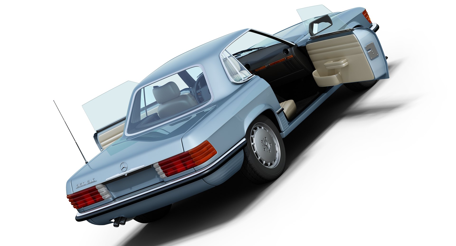 mercedes-benz 350sl coupe 3d model