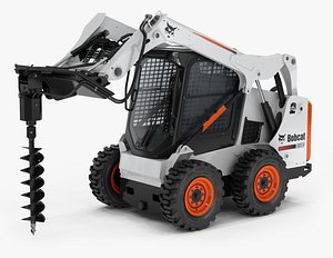 Bobcat S590 Compact Wheel Loader with Auger Attachment