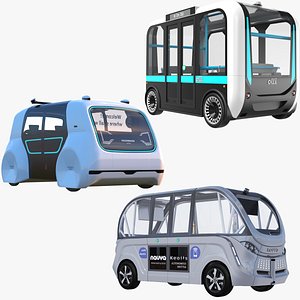 3D Three Electric Buses