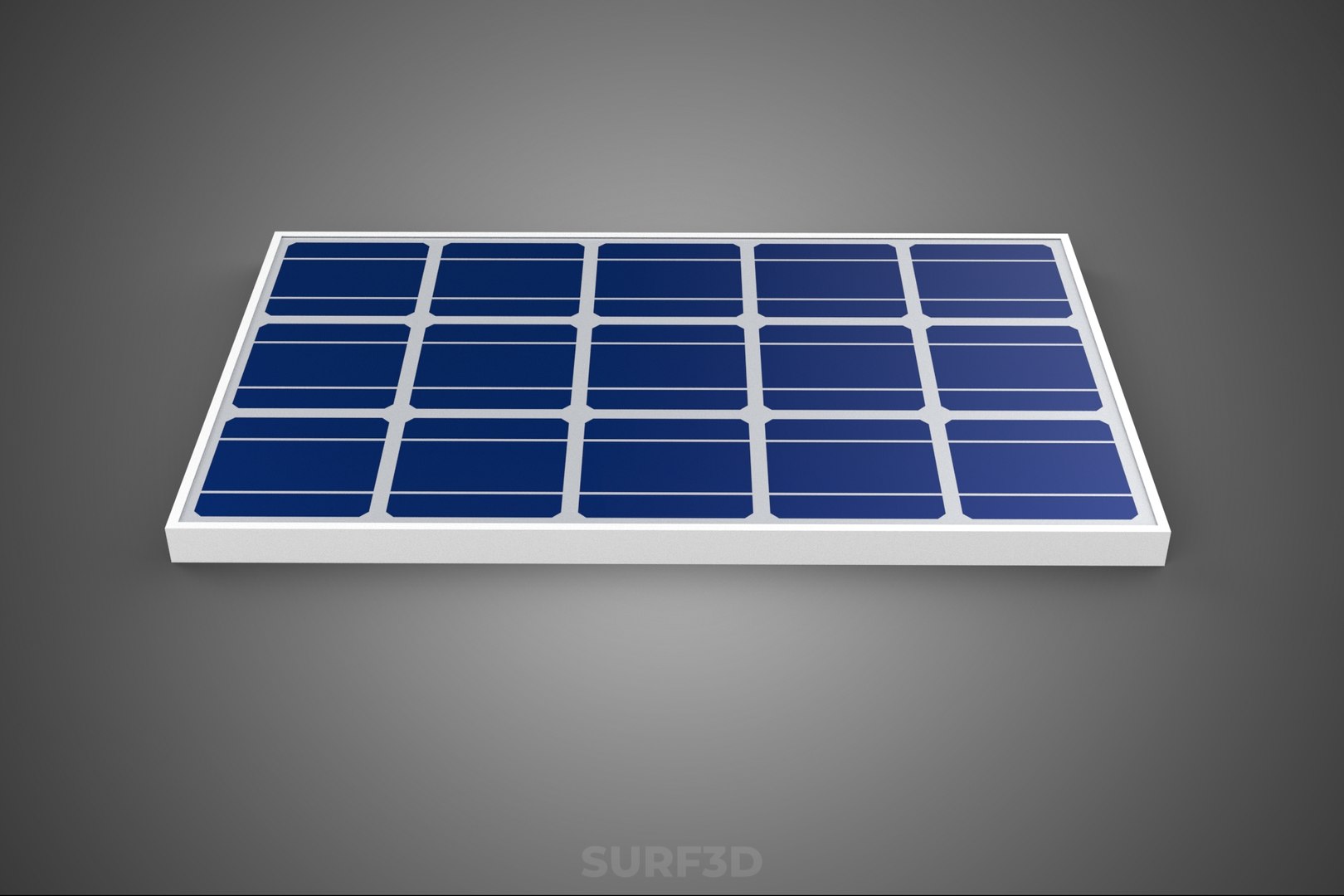 3D RECTANGULAR SOLAR CELL PHOTOVOLTAIC PANEL RENEWABLE SUN ENERGY Model ...