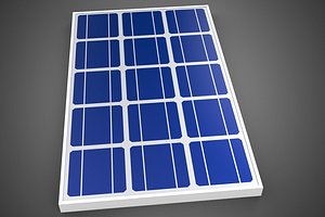 3D RECTANGULAR SOLAR CELL PHOTOVOLTAIC PANEL RENEWABLE SUN ENERGY model