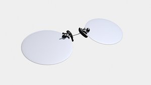 pince-nez eyeglasses 3d model