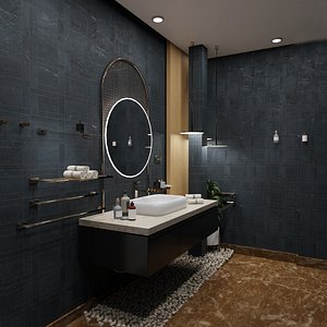 3D Bathroom Scene