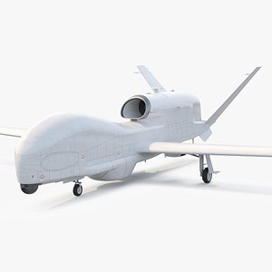 3D Long-range Reconnaissance UAV Rigged for Cinema 4D