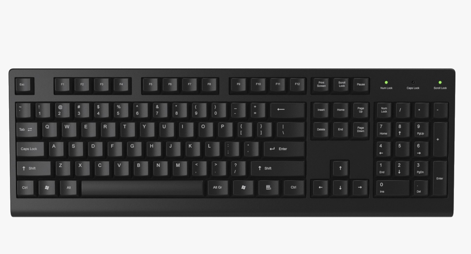 Generic Pc Keyboard Mouse 3d Model