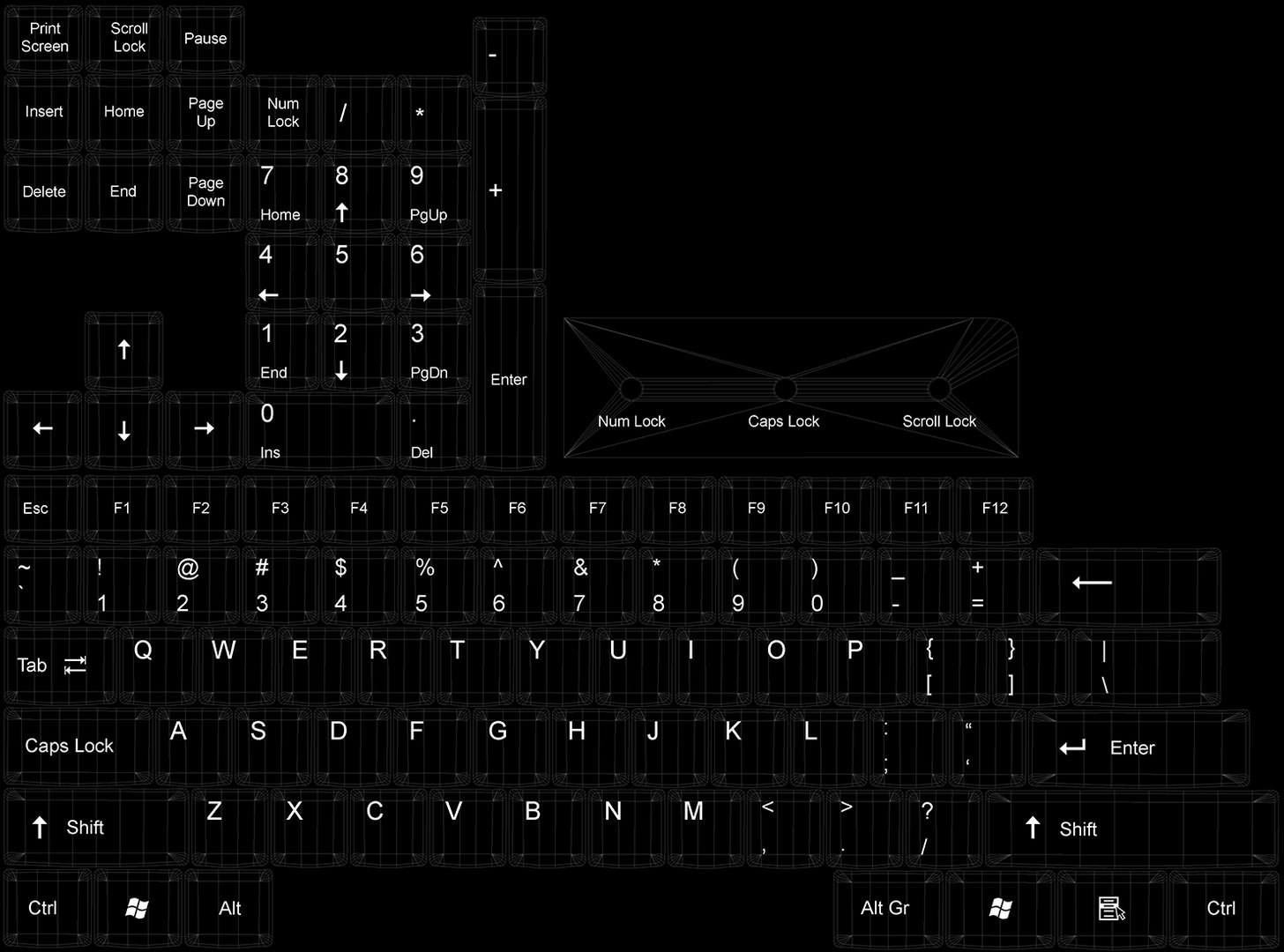 Generic Pc Keyboard Mouse 3d Model