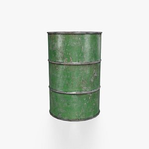 Steel Barrel - Green - Dirty