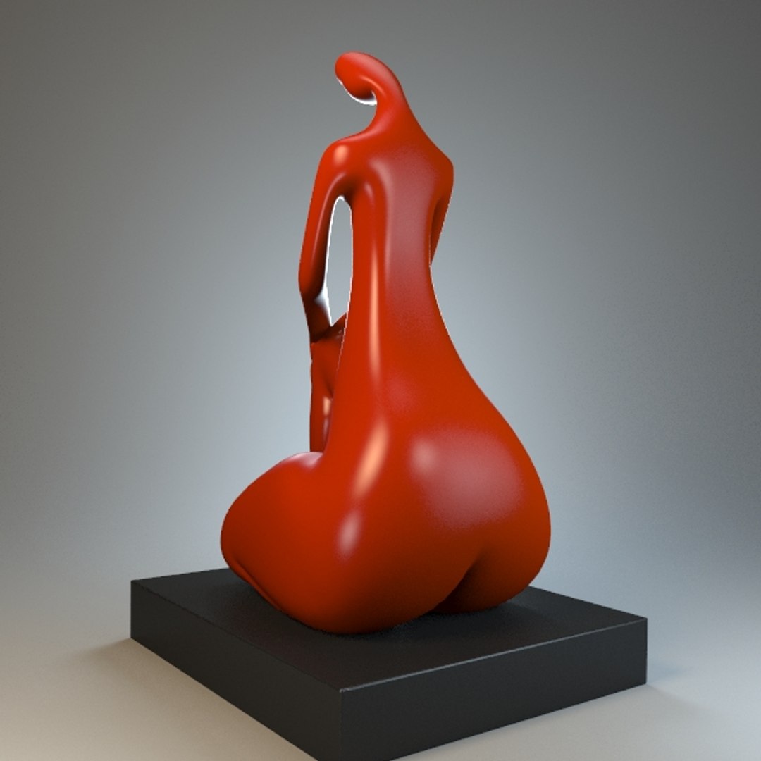 sculpture statue stylized 3d model