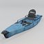 Kayak for fishing  Hobie Mirage Pro Angler 14 with 360 Camo Blue 3D model
