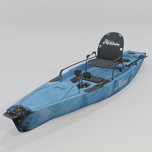 Kayak for fishing  Hobie Mirage Pro Angler 14 with 360 Camo Blue 3D model