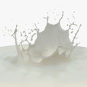 milk crown splash 3D