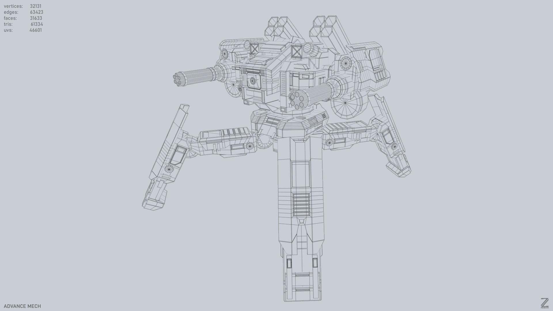Advance Mech Model - TurboSquid 2296879