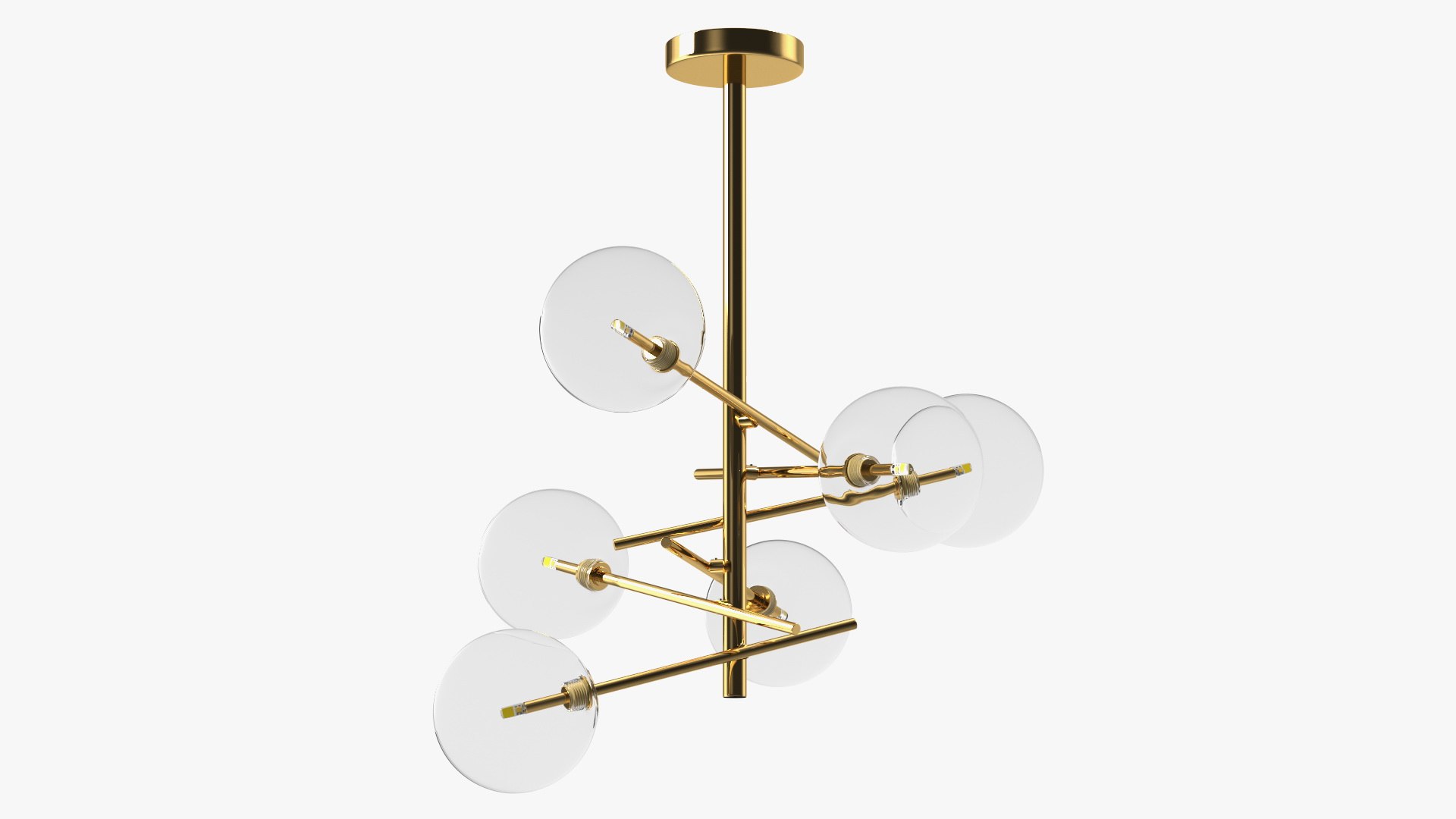 Bubbles Pendant Led Light Gold 3D model preview