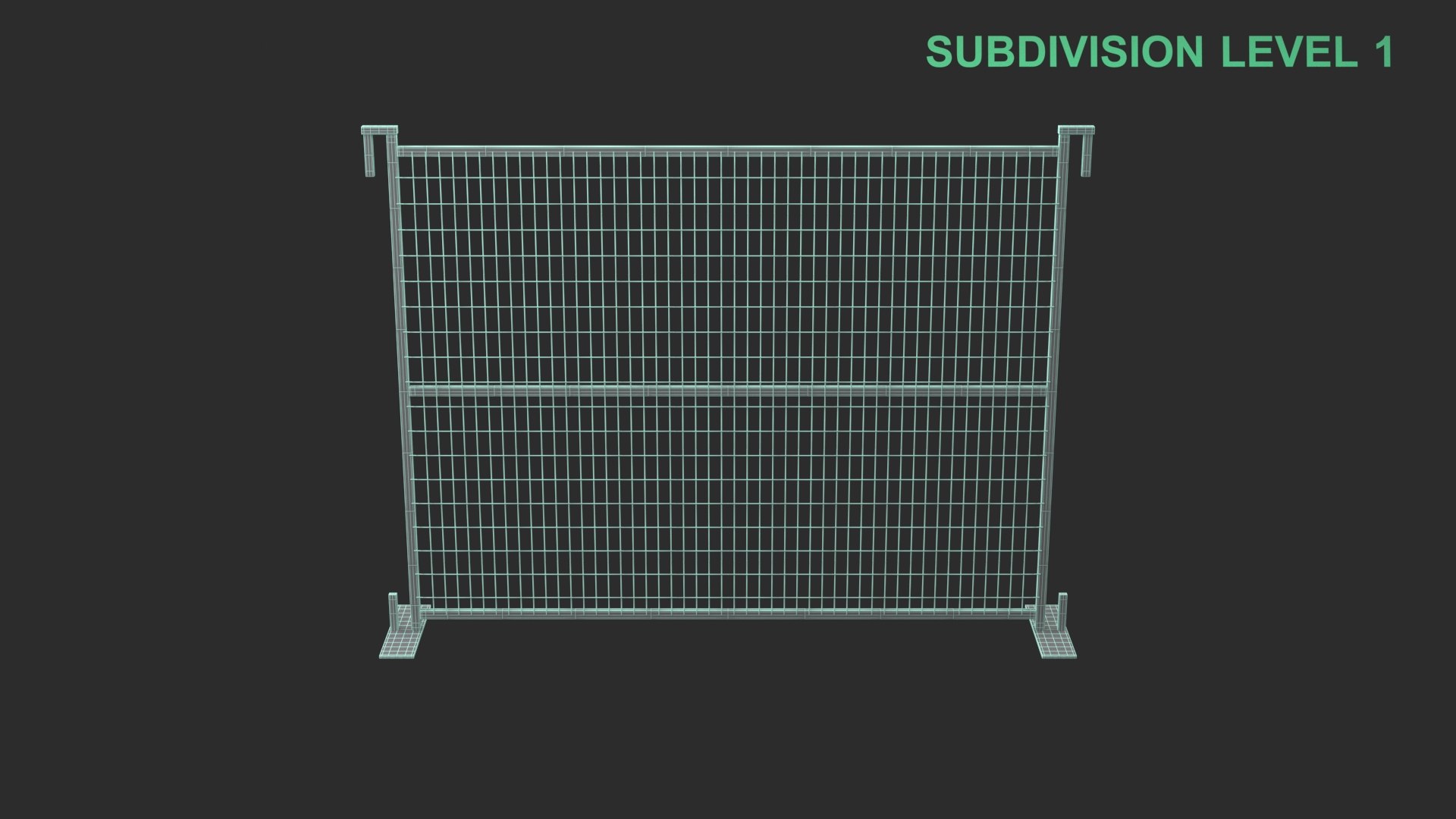 3D model Fence Segment https://p.turbosquid.com/ts-thumb/Wy/Lageom/Hz/wireframe_0005/jpg/1756146097/1920x1080/fit_q87/cae5c003fc436d84e8d1a6b89ca00353402c294a/wireframe_0005.jpg