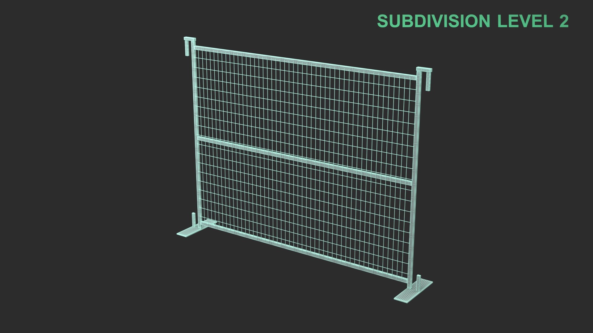 3D model Fence Segment https://p.turbosquid.com/ts-thumb/Wy/Lageom/Yj/wireframe_0001/jpg/1756146096/1920x1080/fit_q87/6b18584dd334e0469620e9ae45967038ca0505bb/wireframe_0001.jpg