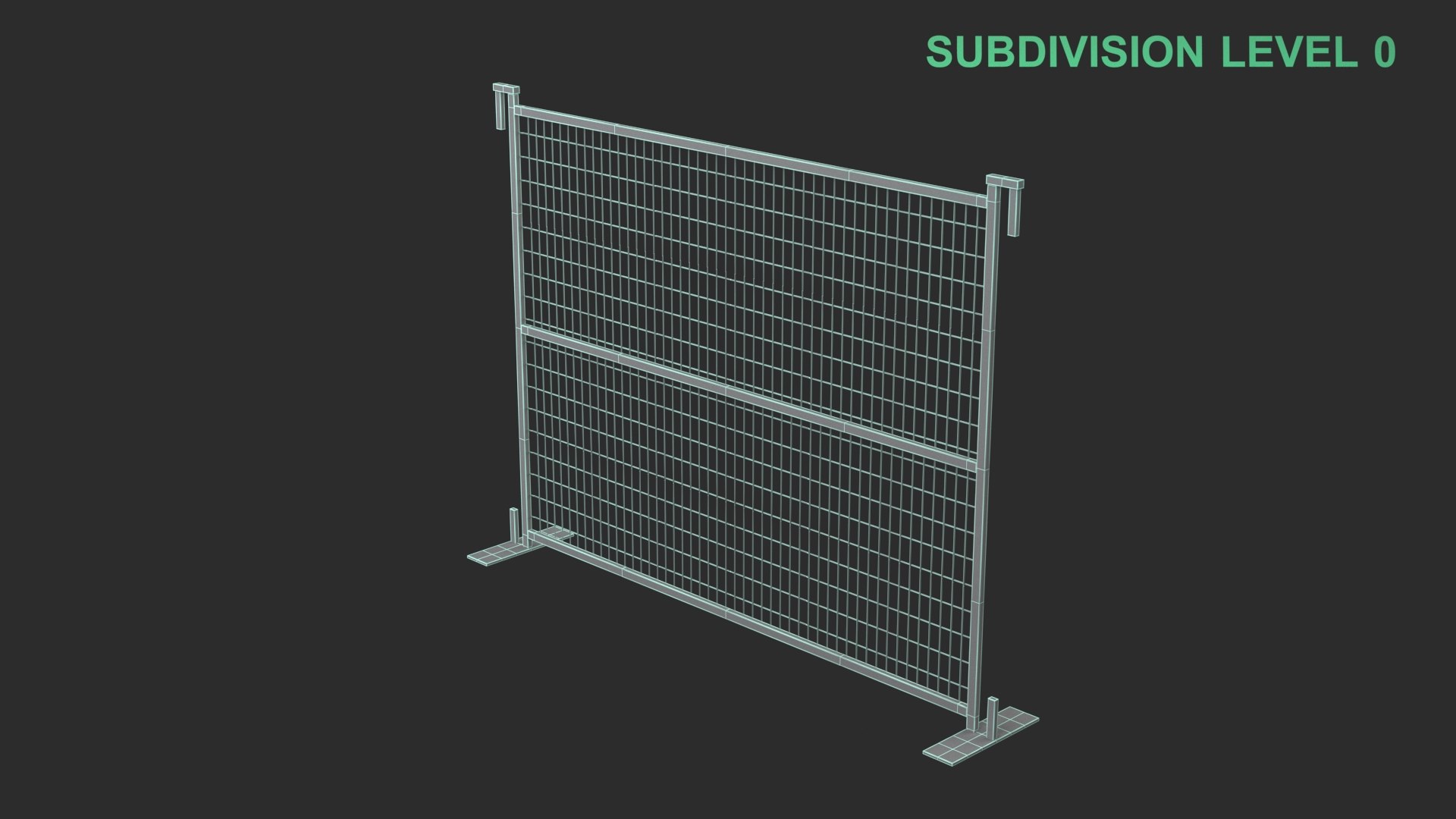 3D model Fence Segment https://p.turbosquid.com/ts-thumb/Wy/Lageom/rS/wireframe_0009/jpg/1756146099/1920x1080/fit_q87/024ac8f20899db13b07da28e3ce38dcaab496907/wireframe_0009.jpg
