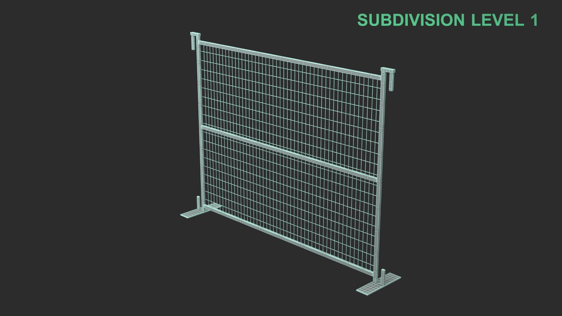 3D model Fence Segment https://p.turbosquid.com/ts-thumb/Wy/Lageom/xE/wireframe_0006/jpg/1756146098/1920x1080/fit_q87/73f23296716672b1976e2aea99e4423d889788da/wireframe_0006.jpg