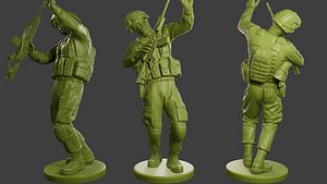 3D model Conflict Scene Figurine Print ESFP1 011