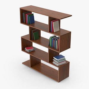 Bookcase With Books 3D model