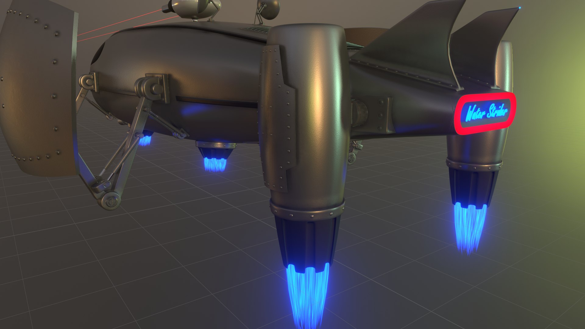 Spaceship Water Strider Ship 3D Model - TurboSquid 1652458