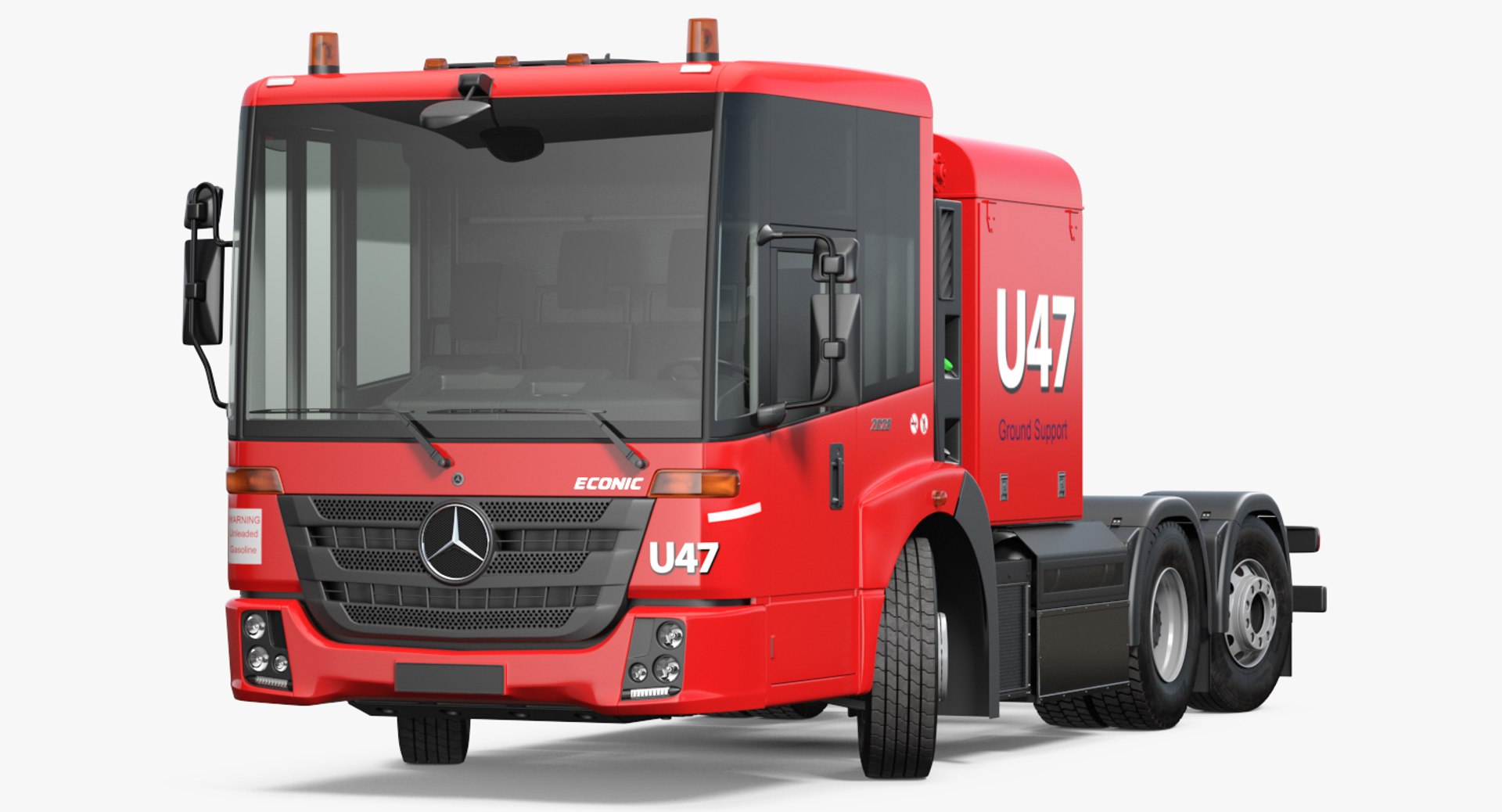Mercedes-Benz Econic 2630 6x4 Rigged 3D model preview