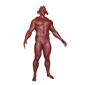 Bonecrusher Fiend Demonic 3D Character with Rig and Skull Mask 3D model