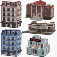 Low Poly Buildings Collection 2