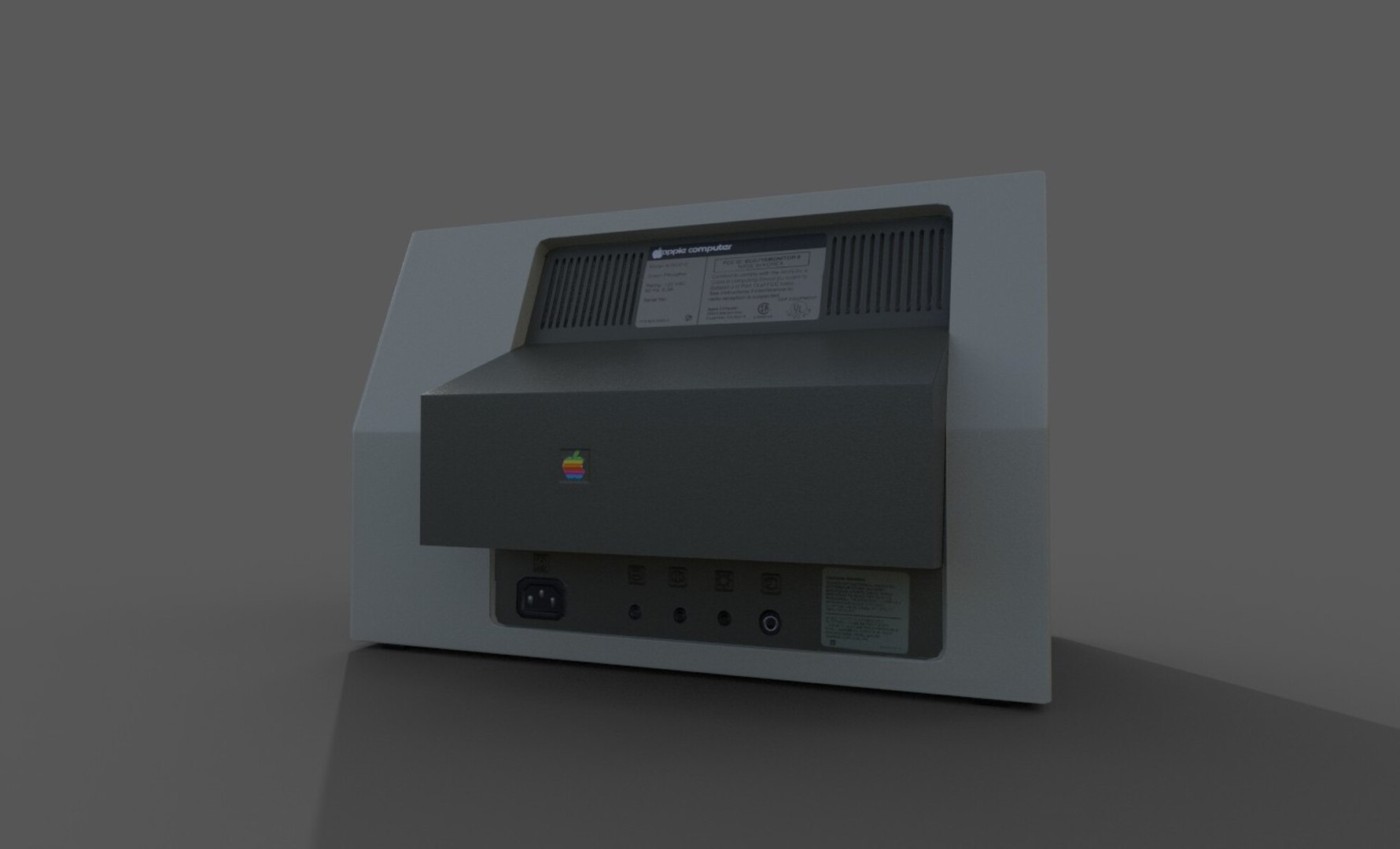 Apple 2 Computer Monitor 3D Model - TurboSquid 2288899
