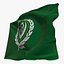 Realistic Animated Flag - Microtexture Rigged - Put your own texture - Def Arab League 3D model