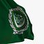 Realistic Animated Flag - Microtexture Rigged - Put your own texture - Def Arab League 3D model
