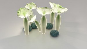 3D Realistic Garden Plants  Shrubs 3D Model model