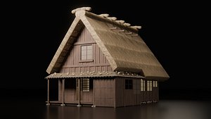 Feudal Japanese Village Modular Set 3D model