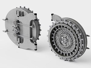 Huge Bank Vault Door 3D Model Pack 3D model