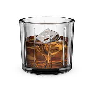 3D whiskey glass model