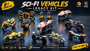 Futuristic Sci-Fi Bikes Collection