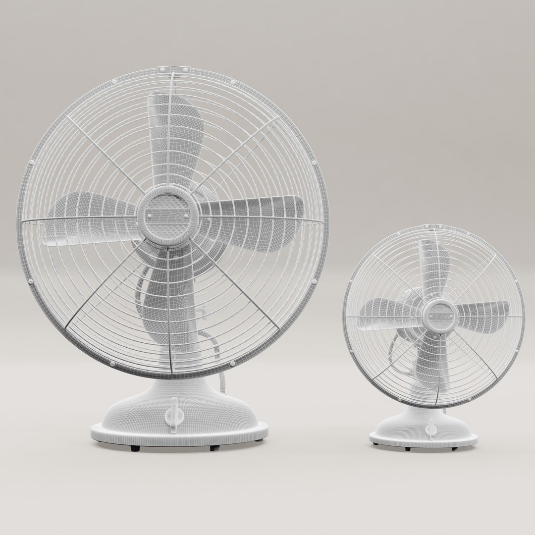 3d model desk fan