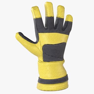 Fire Fighter Gloves 3D model