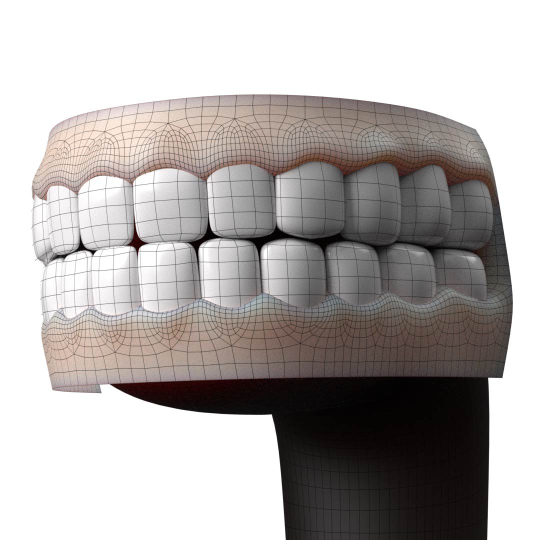 3D Cartoon Teeth Gums Tongue Model - TurboSquid 1559606
