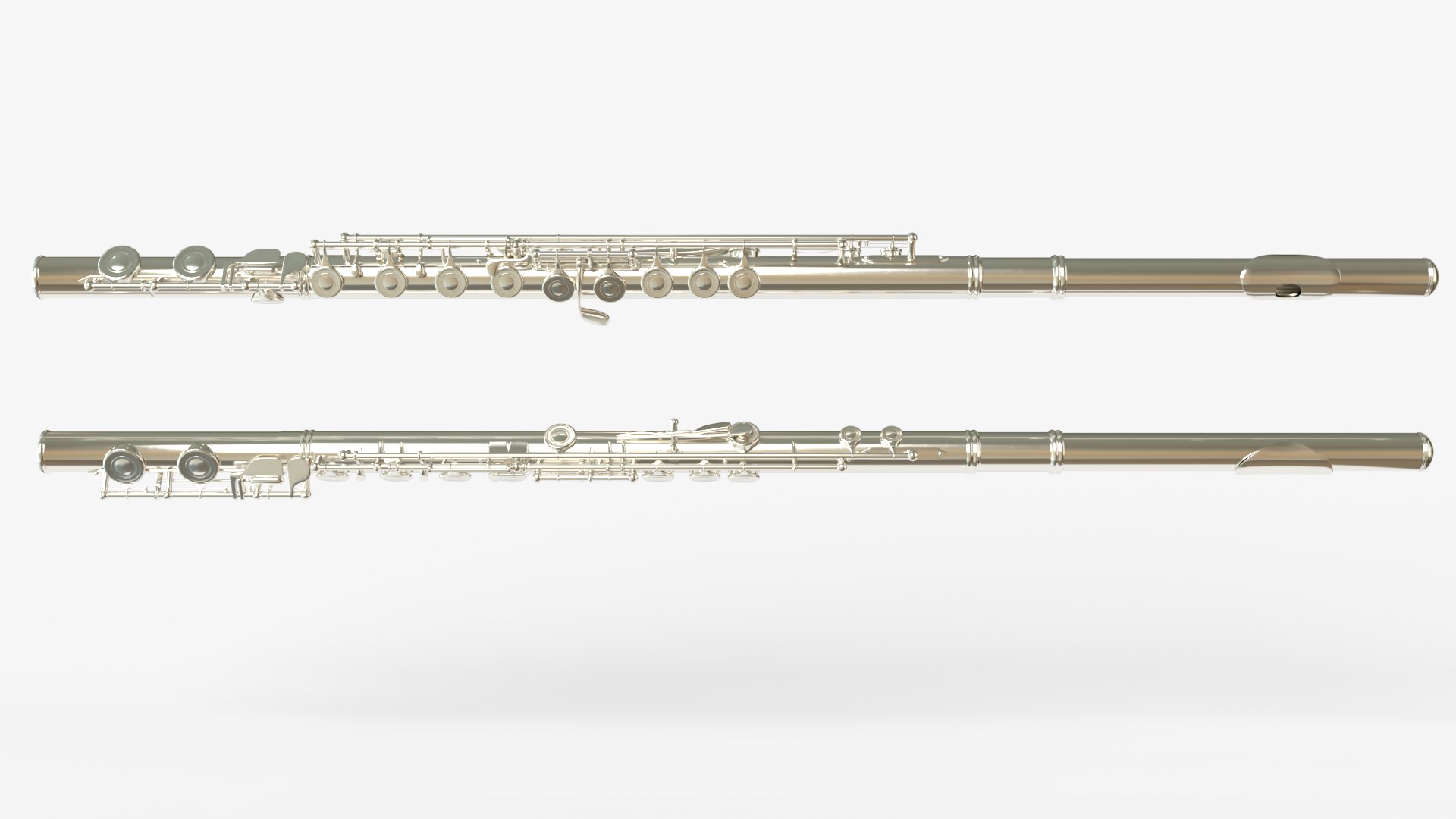 Concert Flute And Curved Concert Flute Collection 3D Model - TurboSquid ...