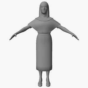 3D model egyptian character female 07
