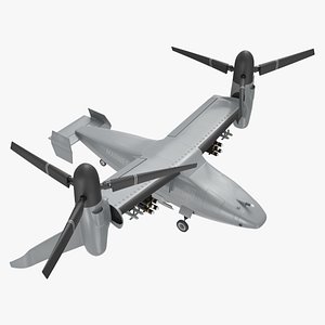 Bell V 247 Vigilant Combat Drone Rigged 3D