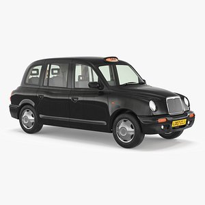 3D London Black Cab Taxi TX1