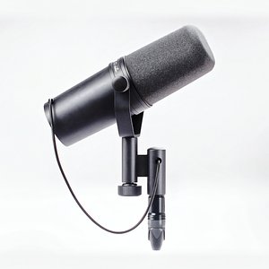 Microphone Shure SM7B - Dynamic Broadcast Studio Mic 3D model