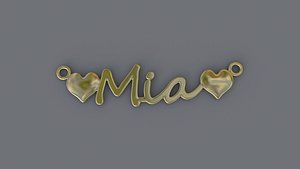 Jewelry Necklace Pendant  Mia 3D Print 3D